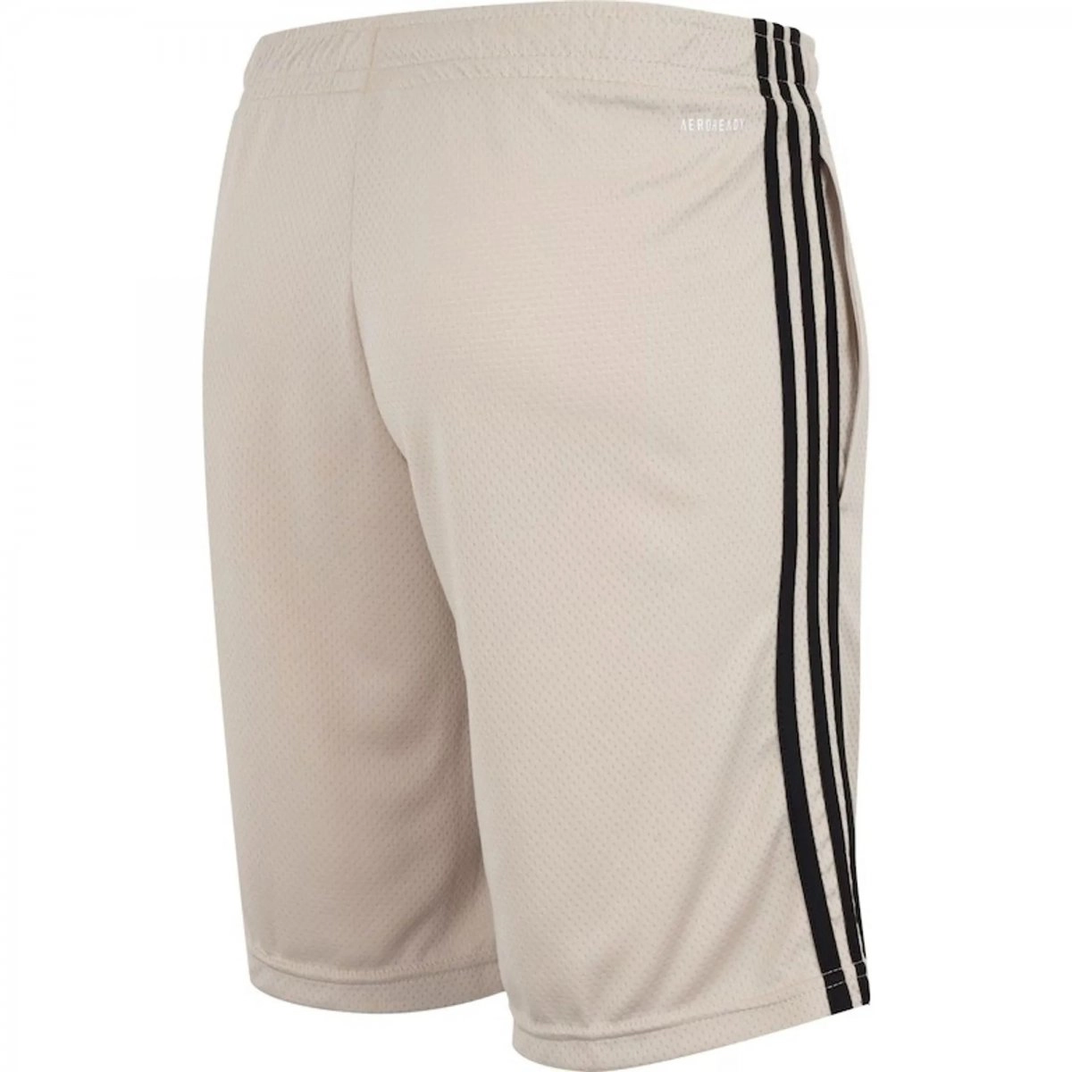 Bermuda Adidas 3 Listras - masculino - bege e preto