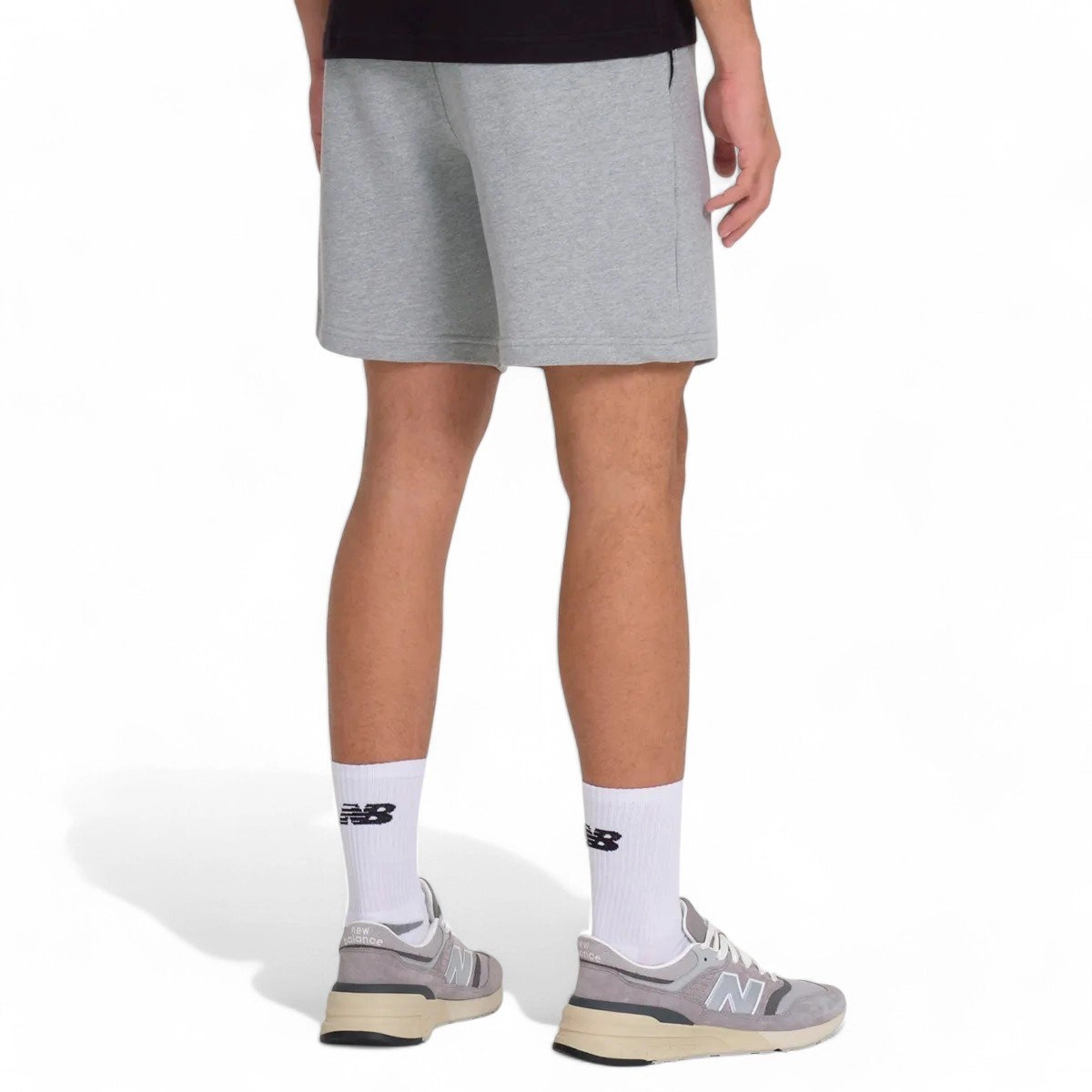 Bermuda Moletom New Balance Small Logo - masculino - cinza
