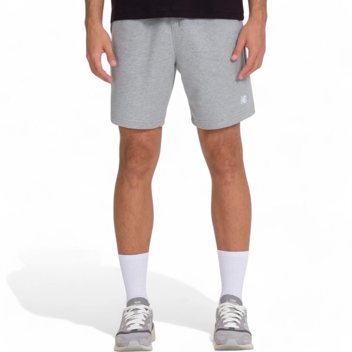 Bermuda Moletom New Balance Small Logo - masculino - cinza