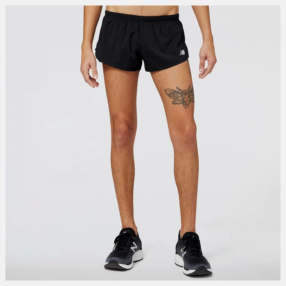 Bermuda New Balance Accelerate Split - masculino - preto e cinza