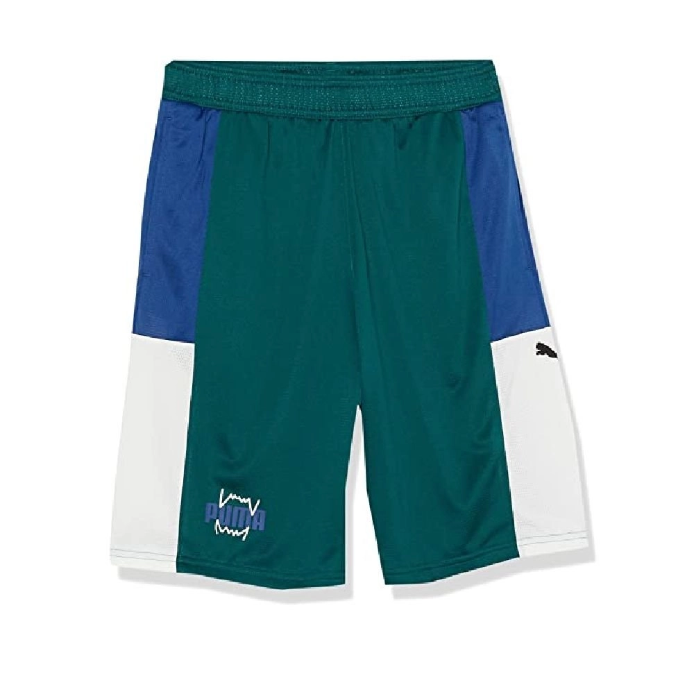 Bermuda Puma Give N Go Basketball - masculino - verde e azul marinho
