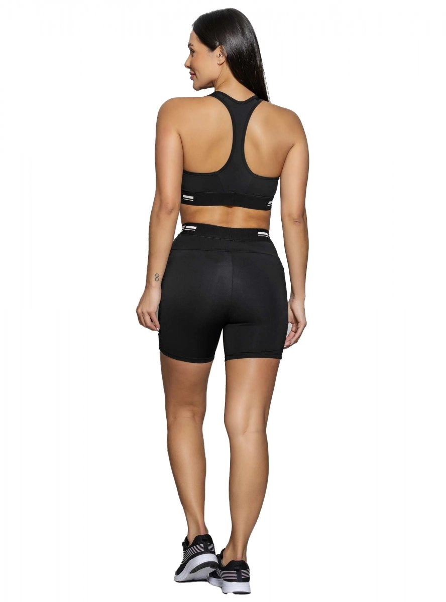 Bermuda Run More Duplo Max - feminino - preto