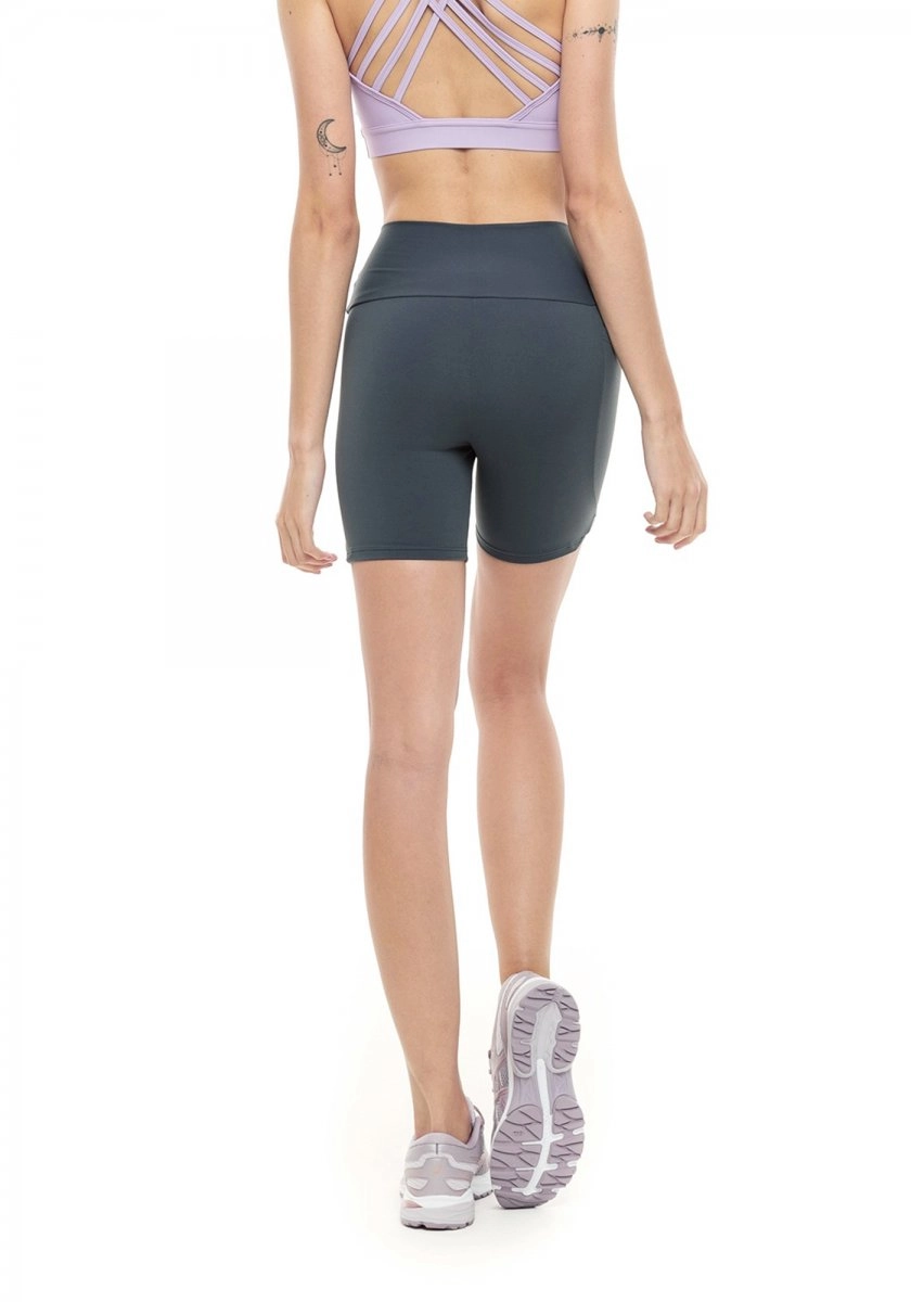 Bermuda Run More Power Fit - feminino - cinza e roxo