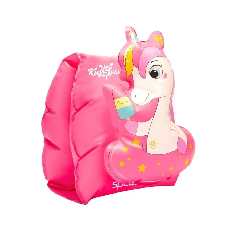 Boia Speedo Kidsplash Unicornio infantil - unissex - branco e rosa
