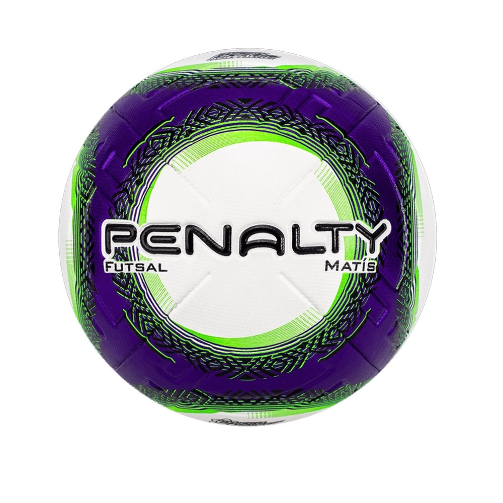 Bola futsal Penalty Matis XXIII - unissex - branco e roxo