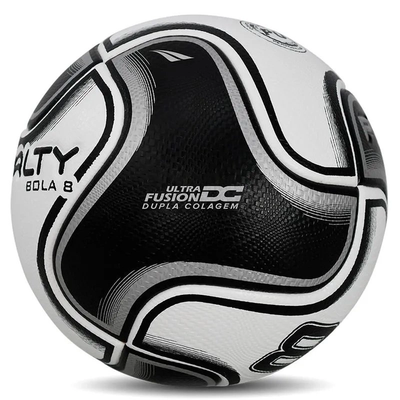 Bola mini Penalty T50 8 Xxiv - unissex - branco e preto