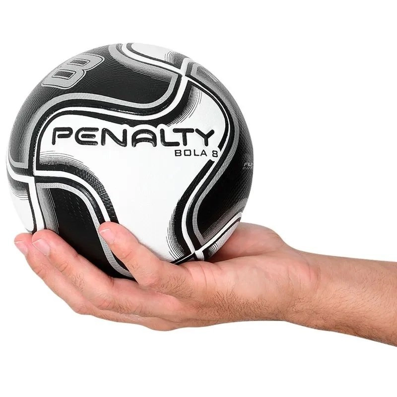 Bola mini Penalty T50 8 Xxiv - unissex - branco e preto