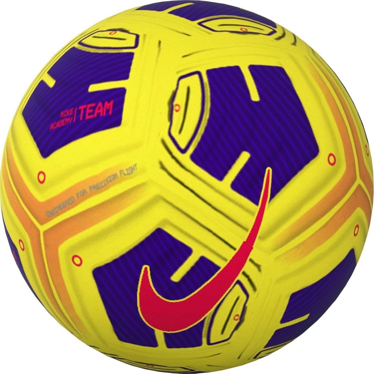 Bola Nike Futebol Campo Academy Team Fa24 - unissex - amarelo e roxo