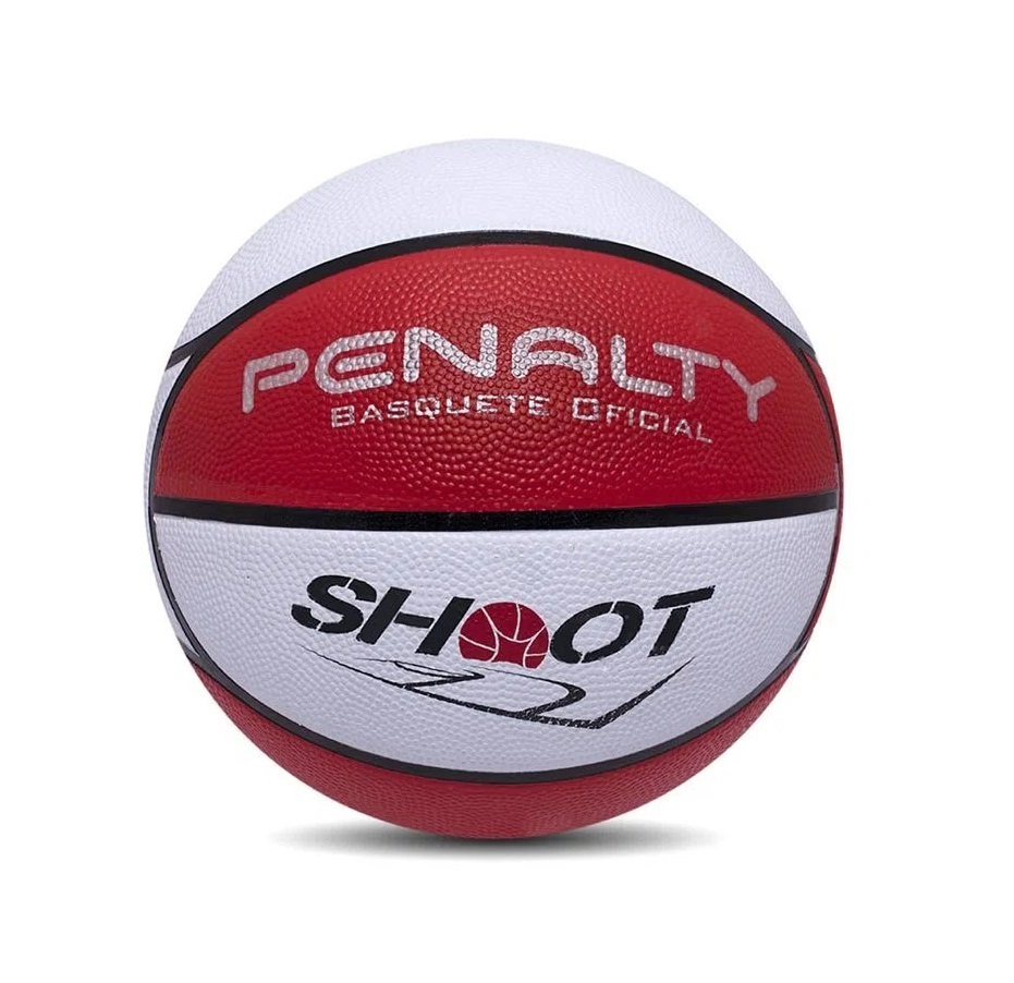 Bola Penalty Baquete Shoot X - unissex - branco e vermelho