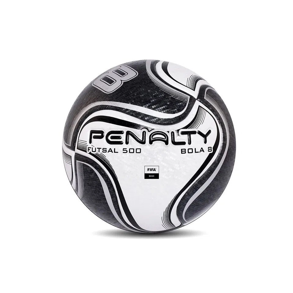 Bola Penalty Futsal 8 - unissex - branco e preto