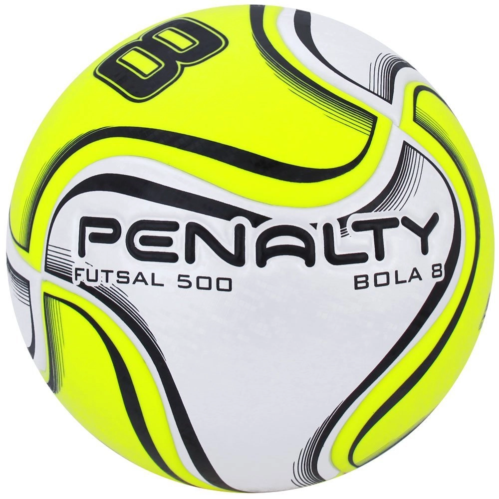 Bola Penalty Futsal 8 x 500 - unissex - branco e amarelo