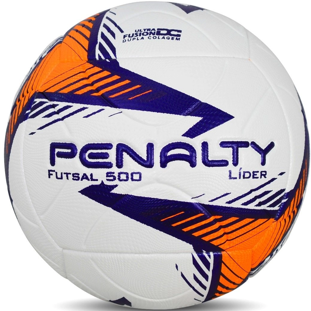Bola Penalty Futsal Lider Xxiv - unissex - branco e laranja