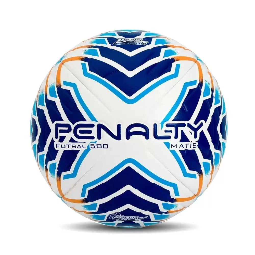 Bola Penalty Futsal Matis Xxiv - unissex - branco e azul