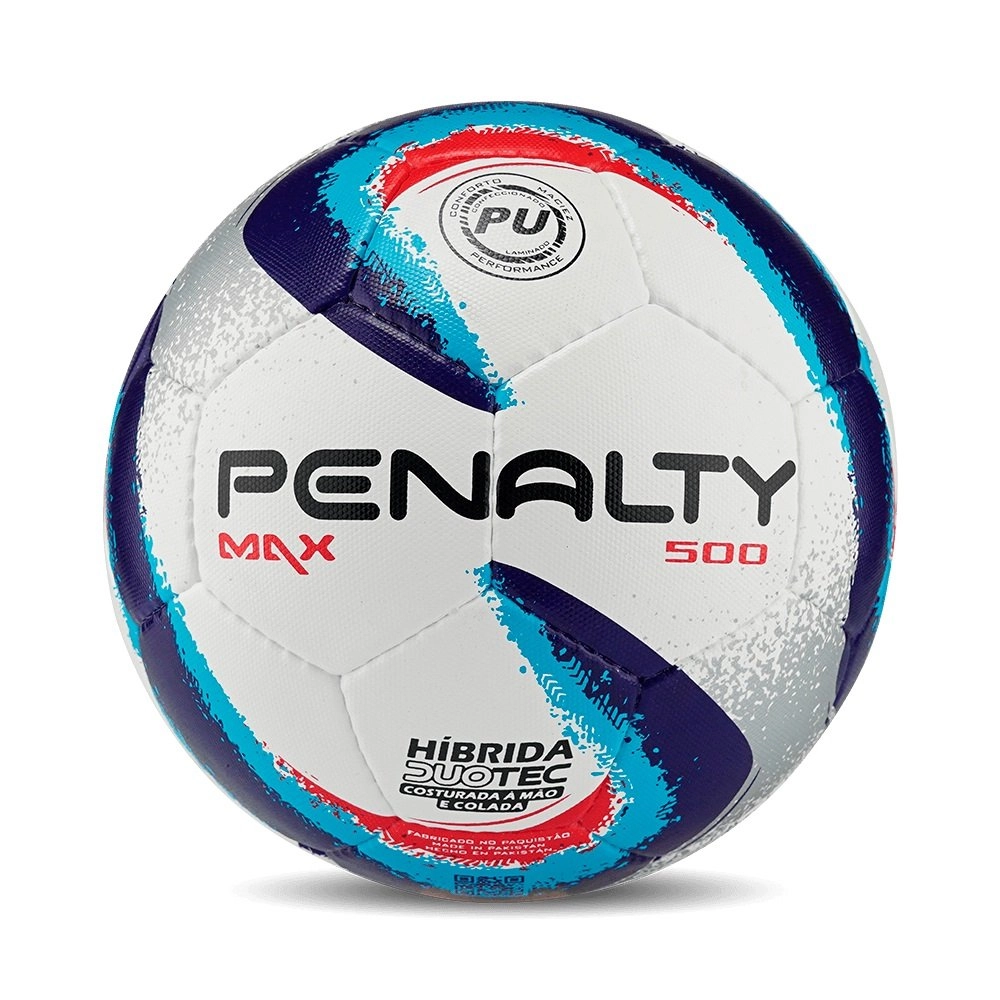 Bola Penalty Futsal Max 500 Term Xxiv - unissex - branco e azul