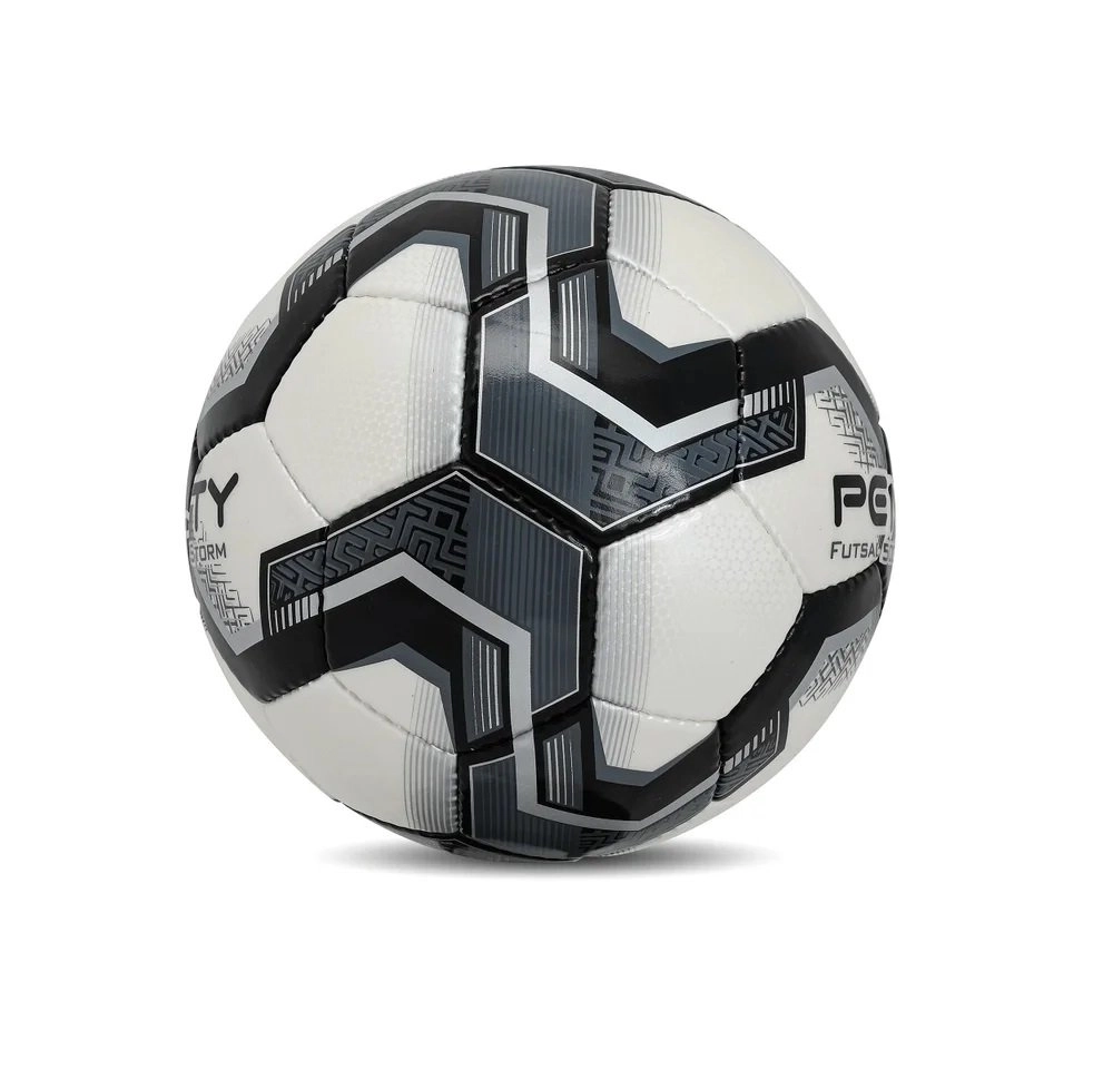 Bola Penalty Futsal Storm Xxiii - unissex - branco e preto