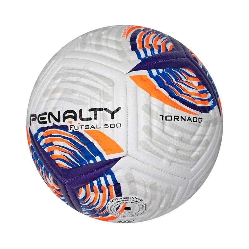 Bola Penalty Futsal Tornado Xxii - unissex - branco e laranja