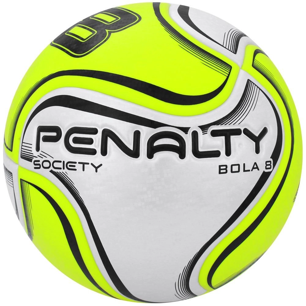 Bola Penalty Society 8 X - unissex - branco e amarelo