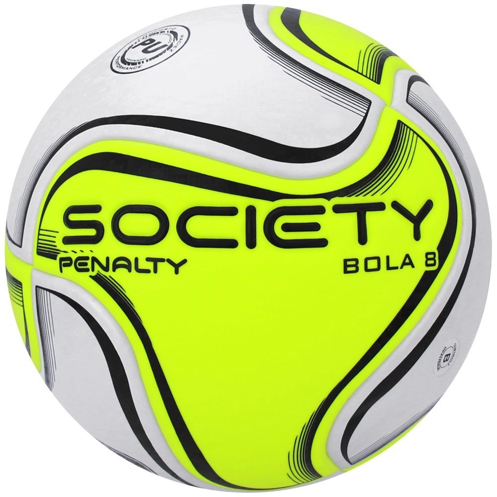 Bola Penalty Society 8 X - unissex - branco e amarelo