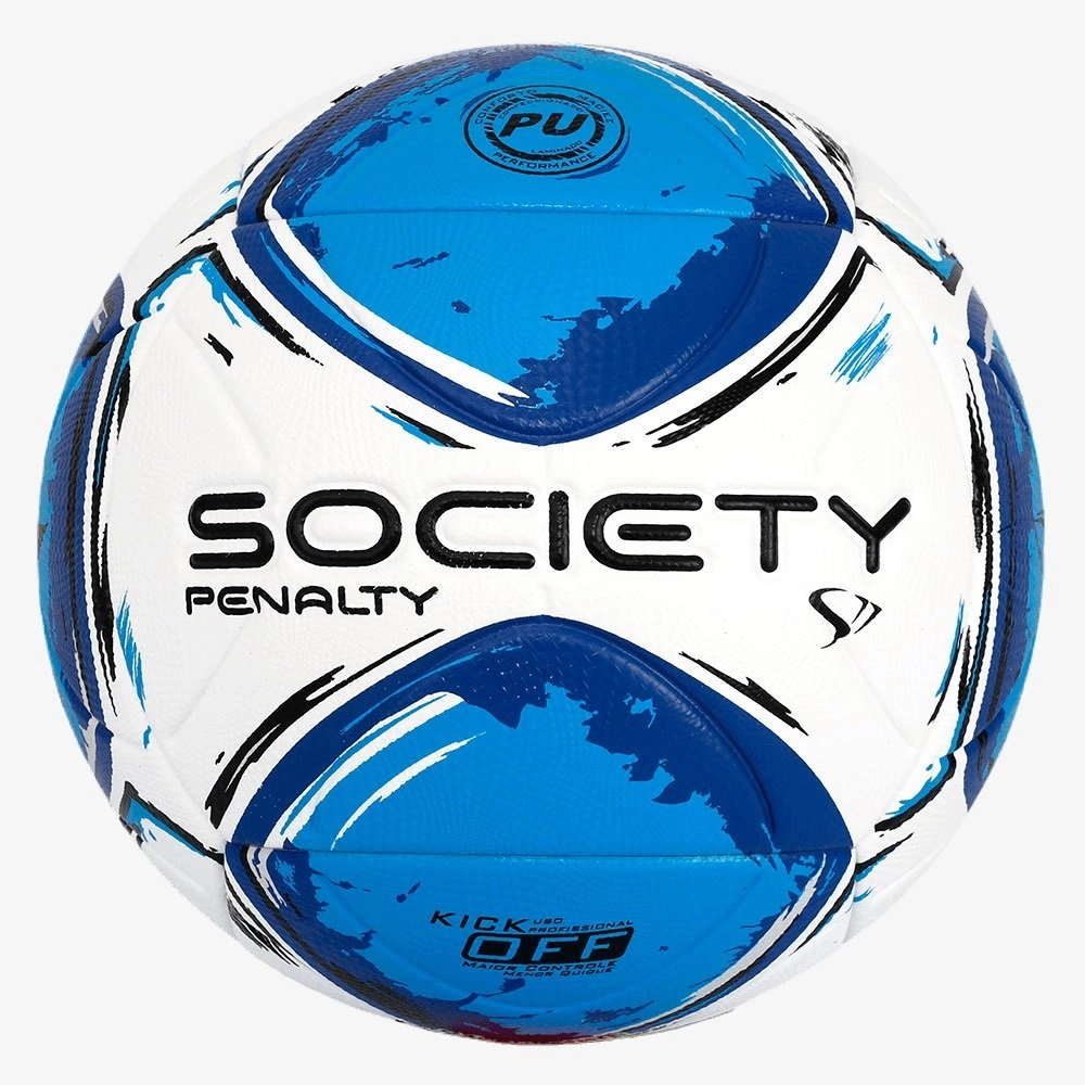 Bola Penalty Society S11 R2 Xxiv - unissex - branco e azul