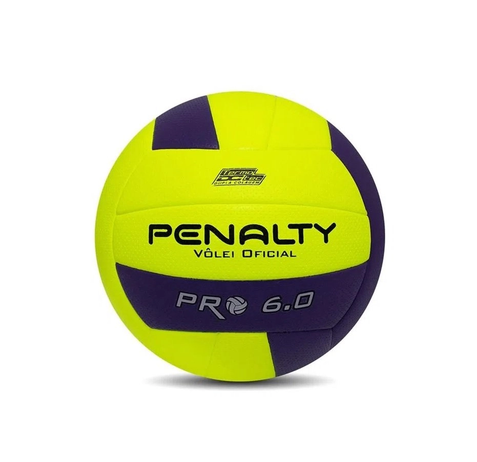 Bola Penalty Volei 6.0 Pro X - unissex - amarelo e roxo