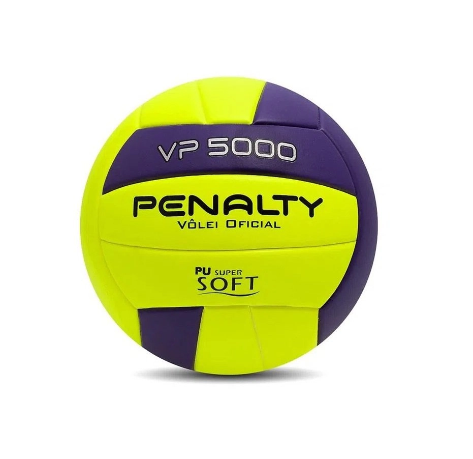 Bola Penalty Volei Vp 5000 X - unissex - amarelo e roxo