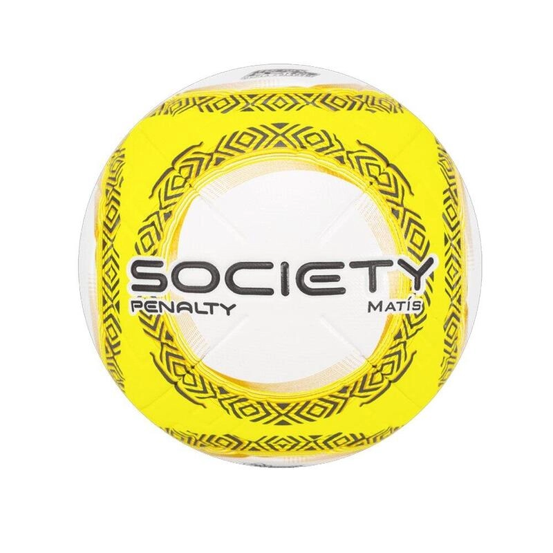 Bola Society Penalty Matis XXIII - unissex - branco e amarelo