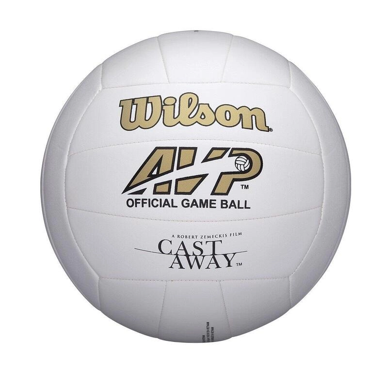 Bola volei Wilson Castaway Delf - unissex - branco e vermelho