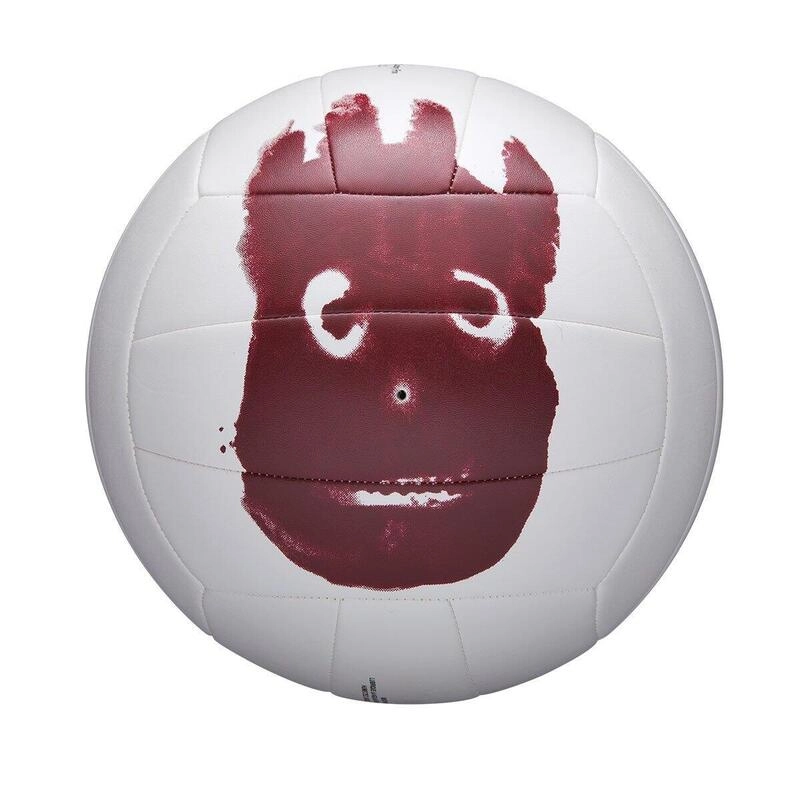 Bola volei Wilson Castaway Delf - unissex - branco e vermelho