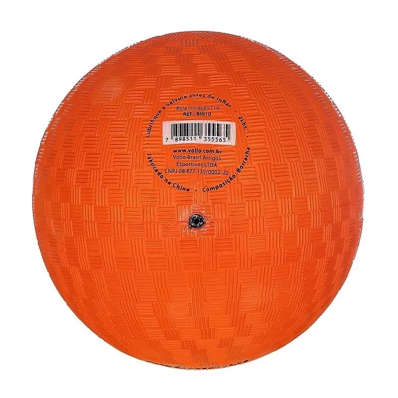 Bola Vollo de Iniciacao t10 - unissex - laranja e preto