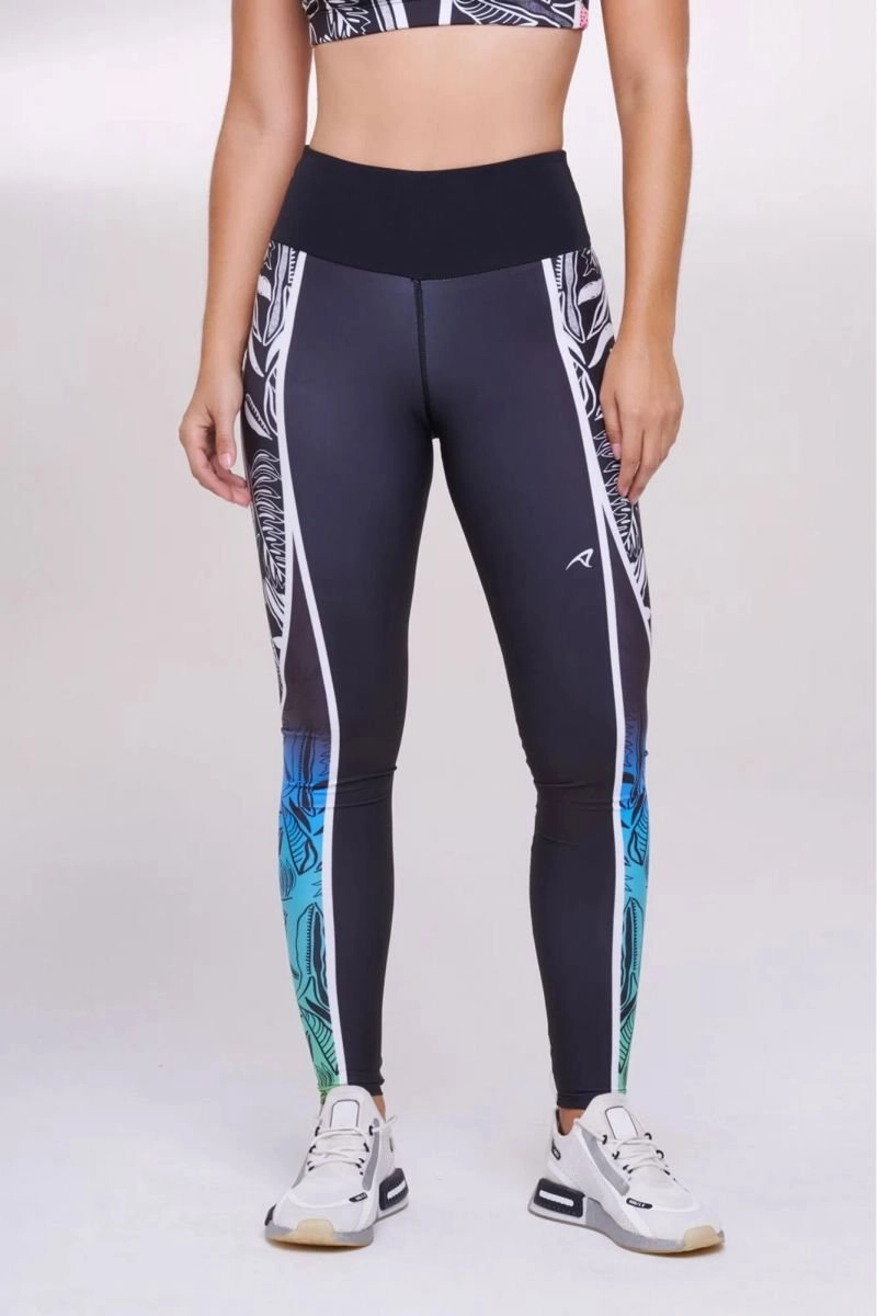 Calca Authen Authentic run Trill - feminino - preto e branco