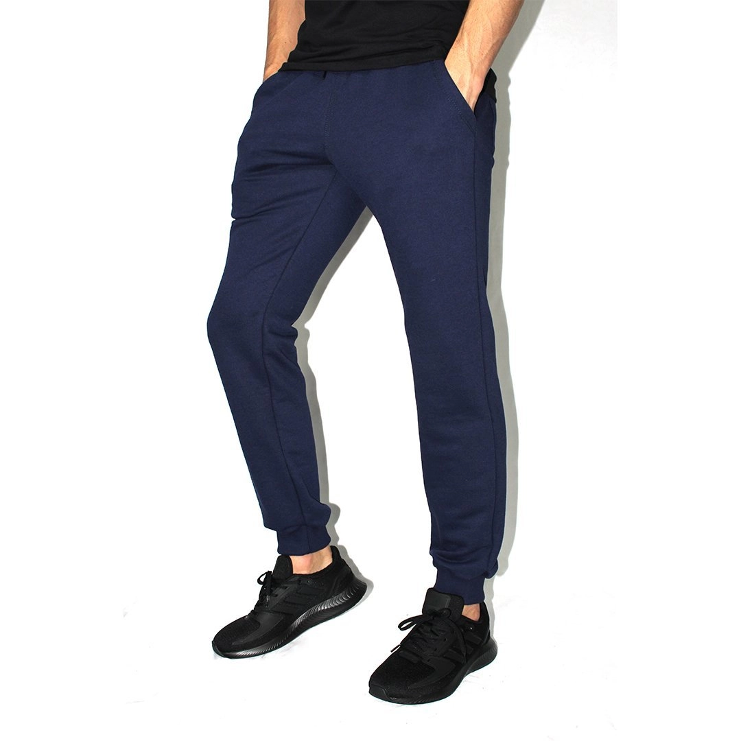 Calca Moletom Kingjoe Basic - masculino - azul marinho