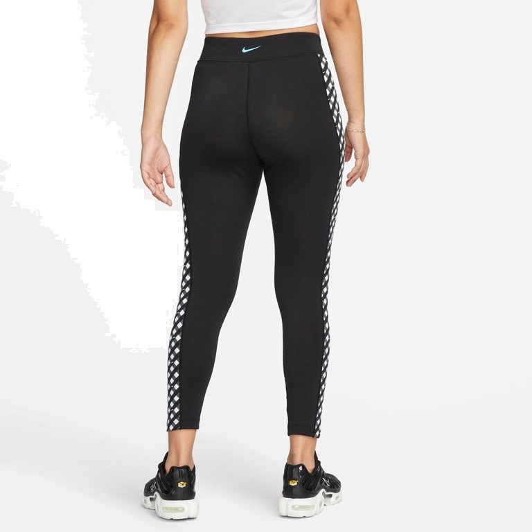 Calca Nike Sportwear Gingham - feminino - preto e branco
