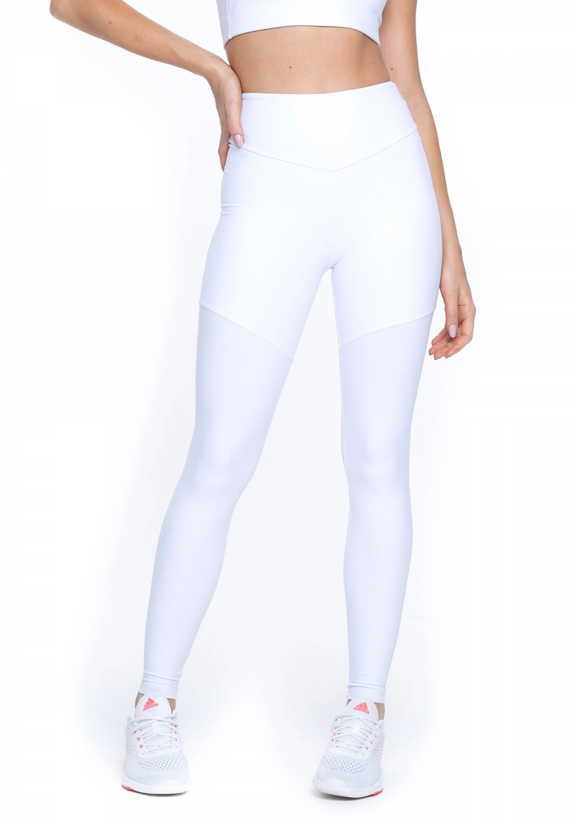 Calca Run More Cintura Alta - feminino - branco 