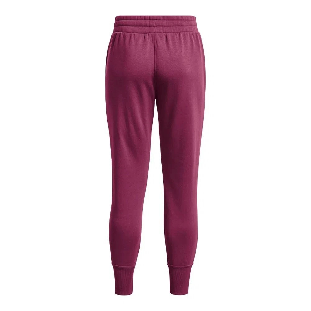 Calca Under Armour Rival Fleece Jogg - feminino - vinho e branco