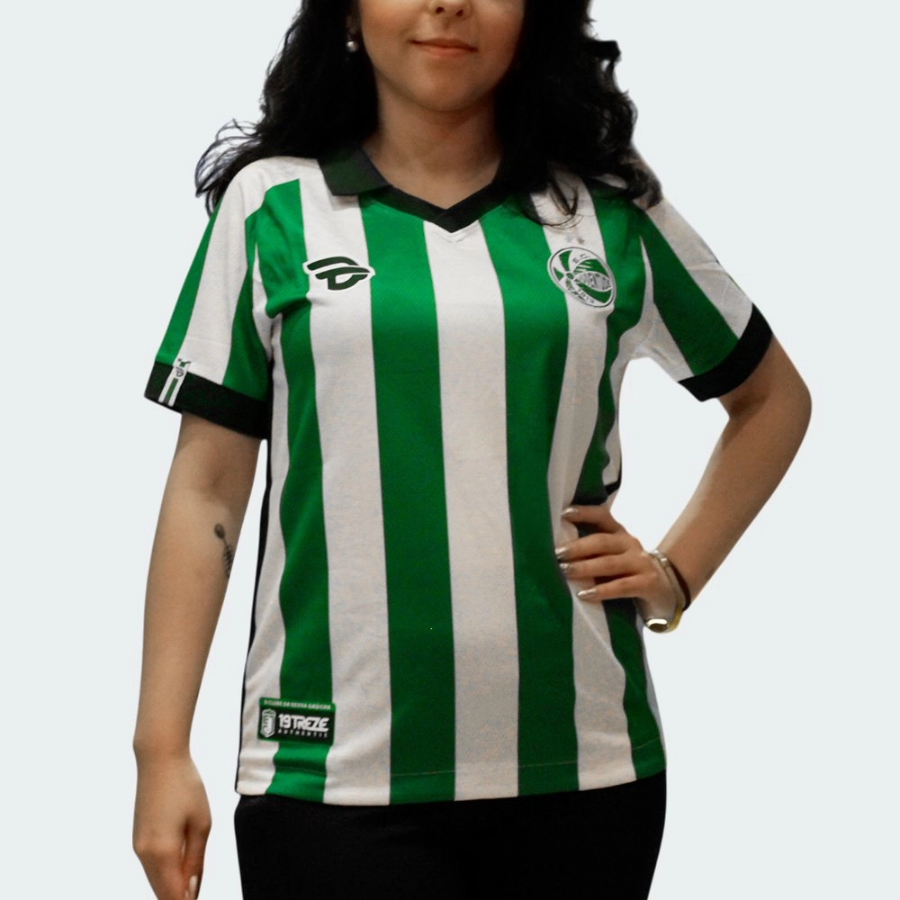 Camisa 19treze Juventude 2025/1 - feminino - branco e verde