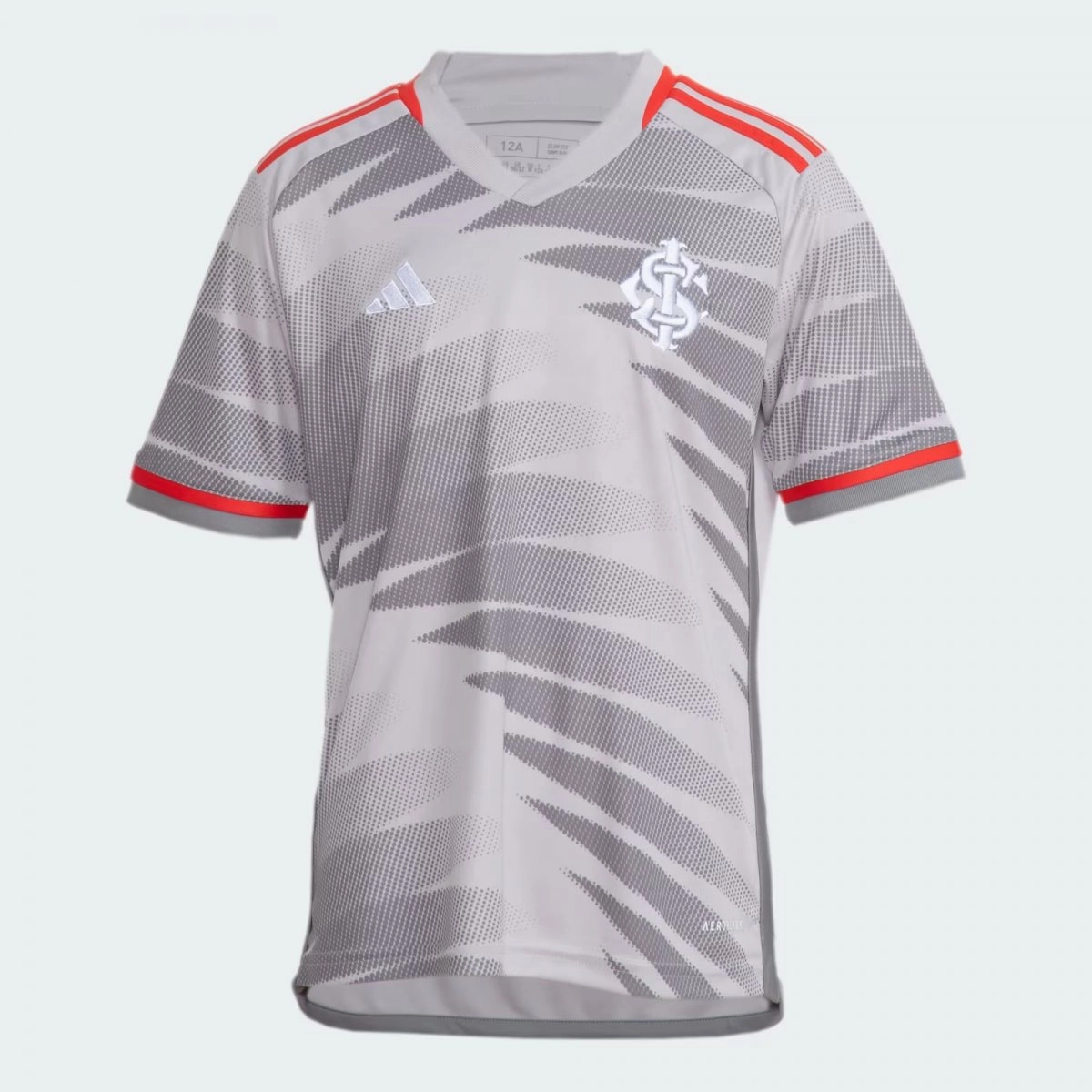 Camisa Adidas Inter III Infantil - unissex - cinza e vermelho