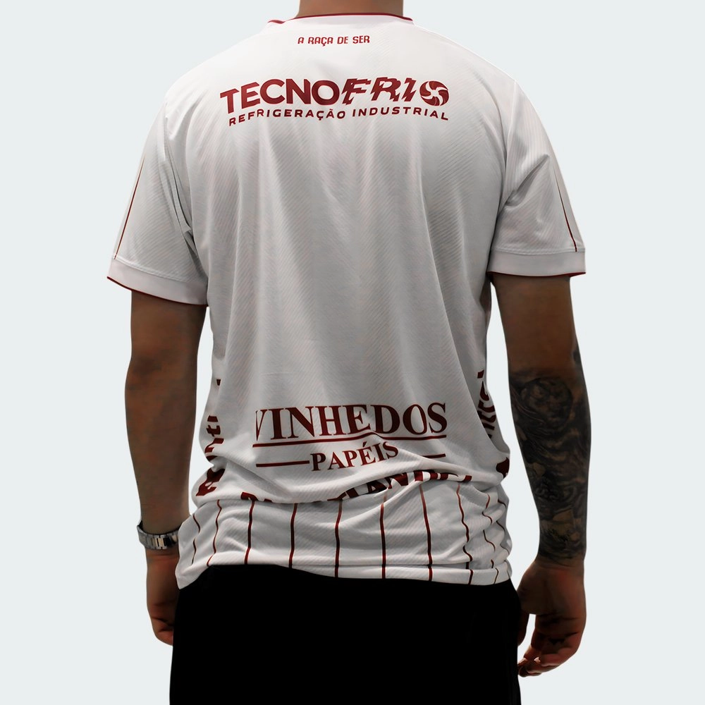 Camisa Bravo35 S.E.R Caxias Oficial - masculino - branco e bordo