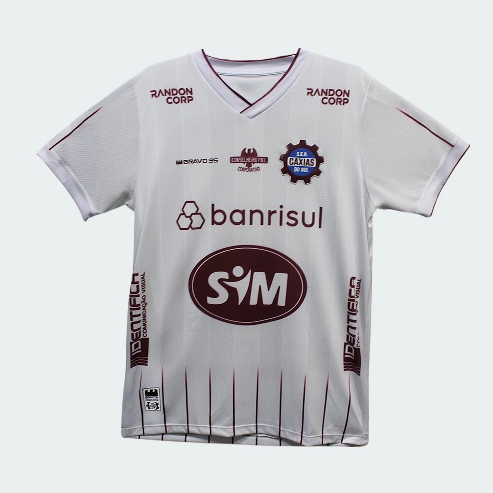 Camisa Bravo35 S.E.R Caxias Oficial - masculino - branco e bordo