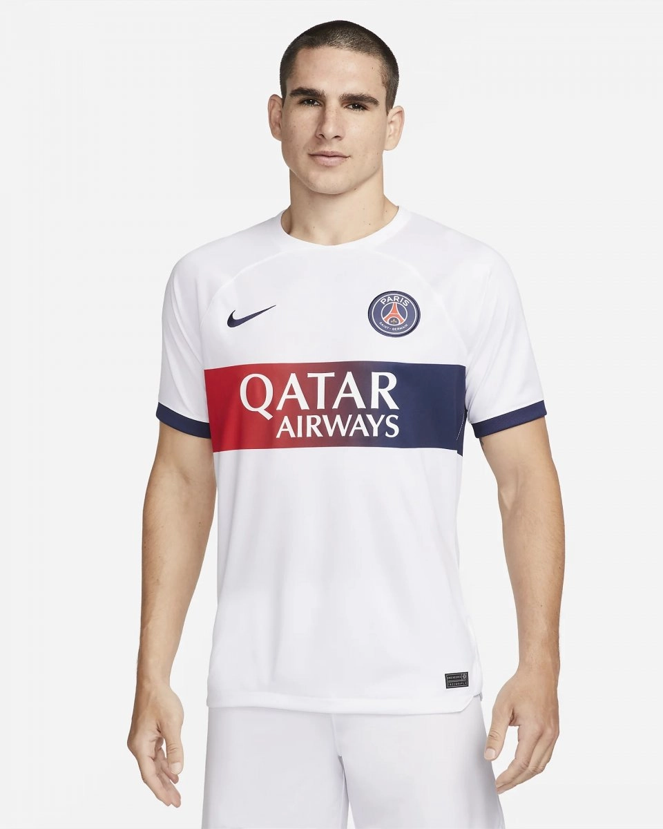 Camisa Nike Psg 2023/24 Stadium Away - masculino - branco e vermelho