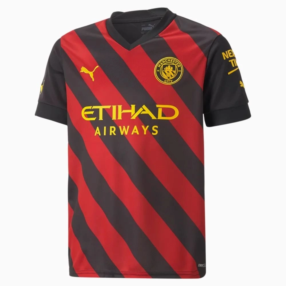 Camisa Puma Manchester City Ii 2023 - masculino - preto e vermelho