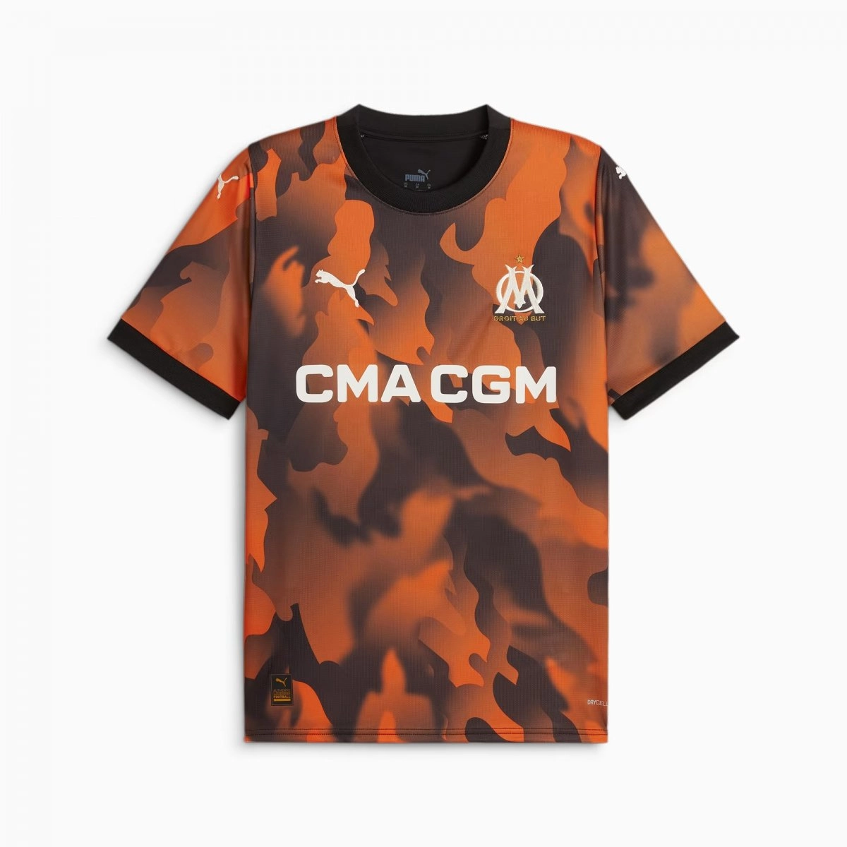 Camisa Puma Olympique De Marseille 23/24 Iii - masculino - marrom e laranja
