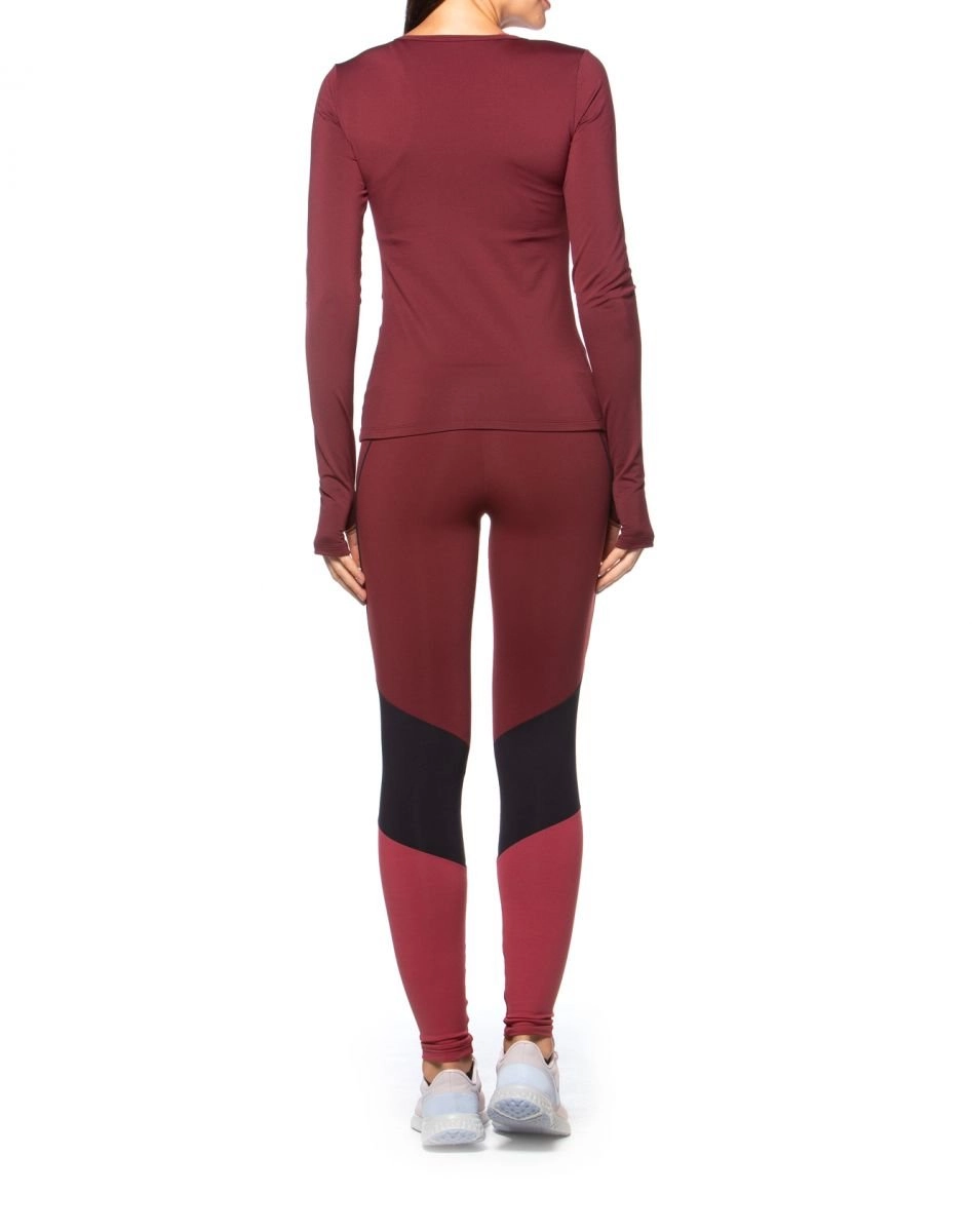 Camisa Run More Thermo - feminino - bordo