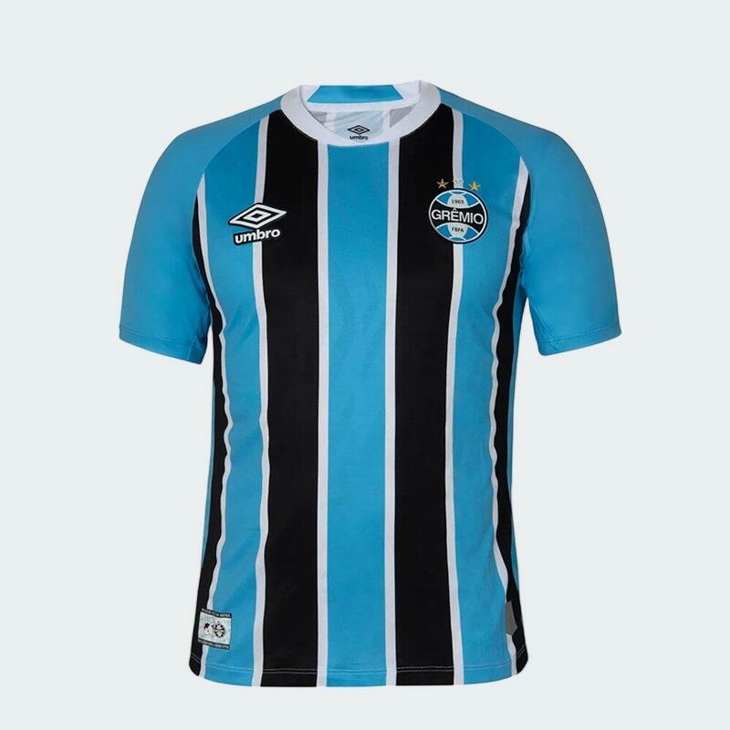 Camisa Umbro Gremio Of.1 2025 Torcedor S/N - masculino - azul e preto