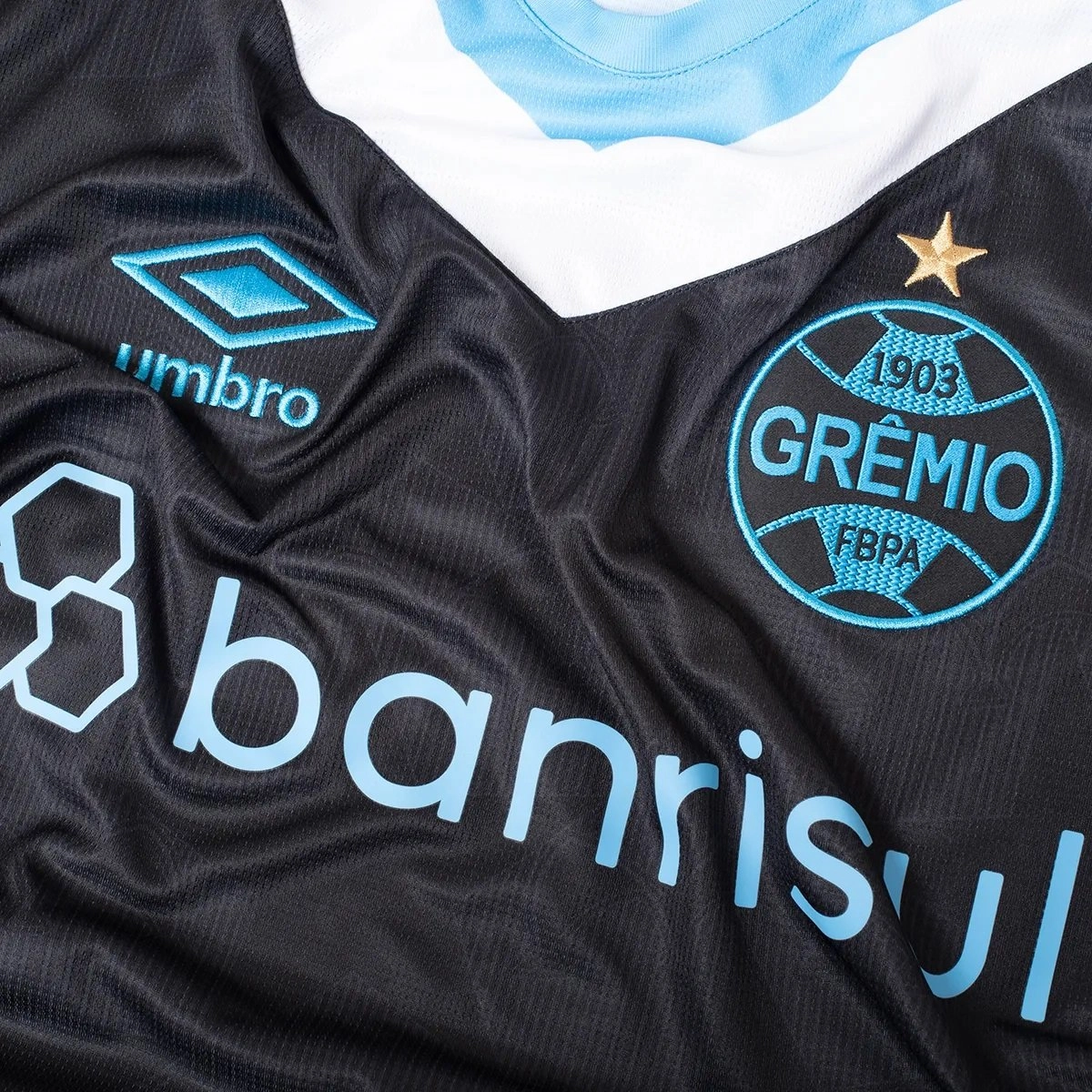 Camisa Umbro Gremio Of 3 2024 Torcedor S/N - masculino - preto e azul