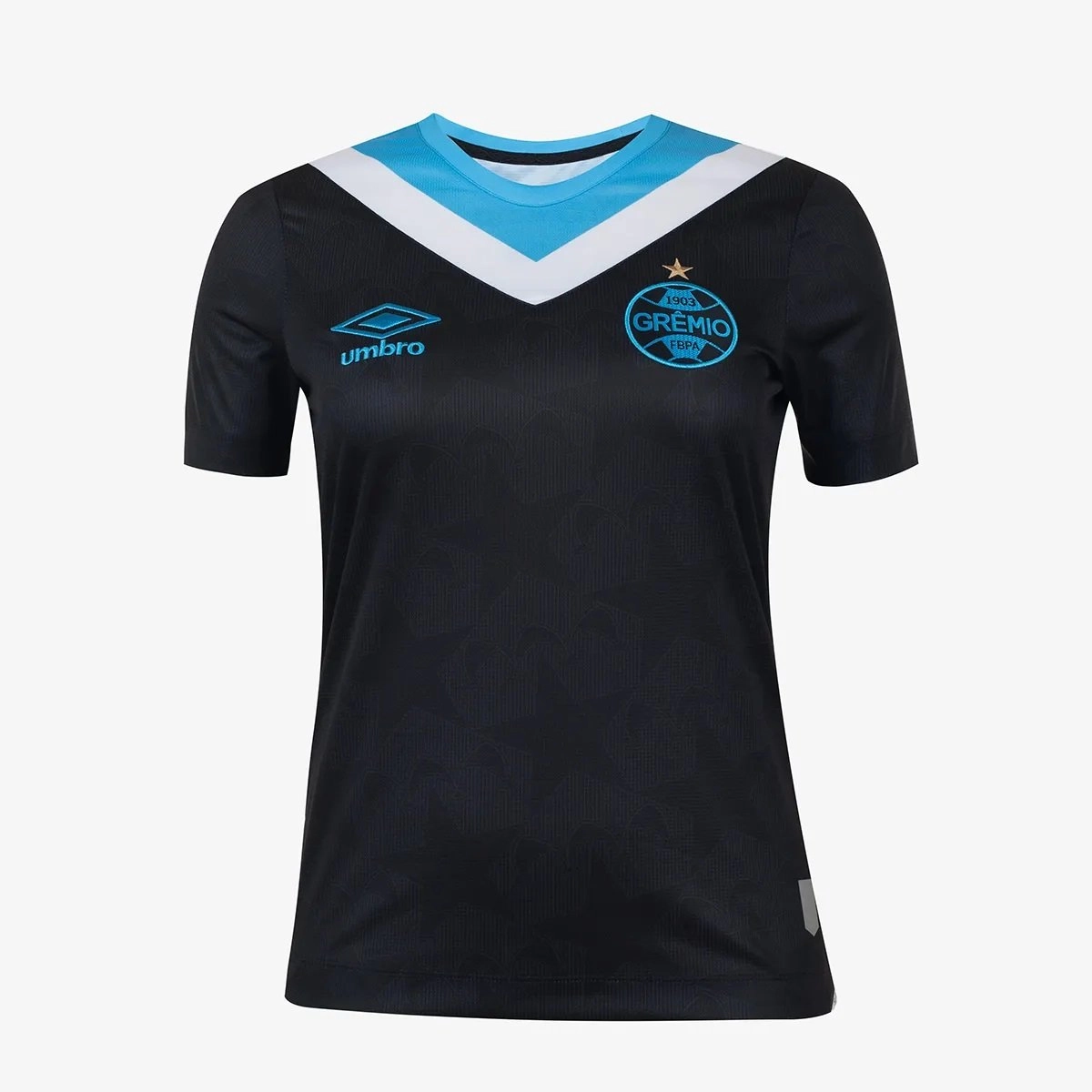 Camisa Umbro Gremio Of 3 2024 Torcedora - feminino - preto e azul