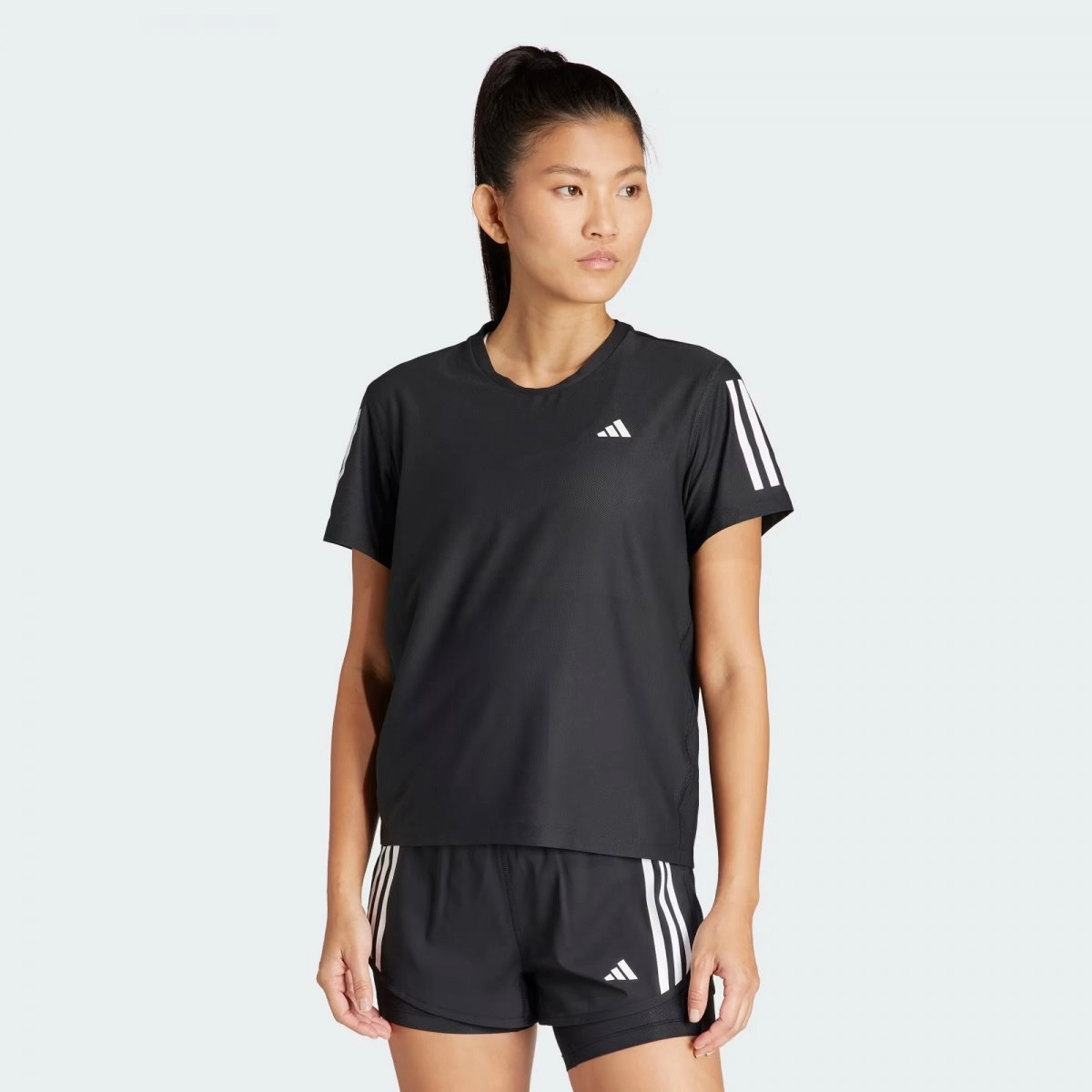 Camiseta Adidas Own The Run Base - feminino - preto