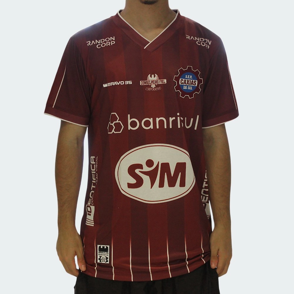 Camiseta Bravo35 S.E.R Caxias Oficial Grena - masculino - bordo
