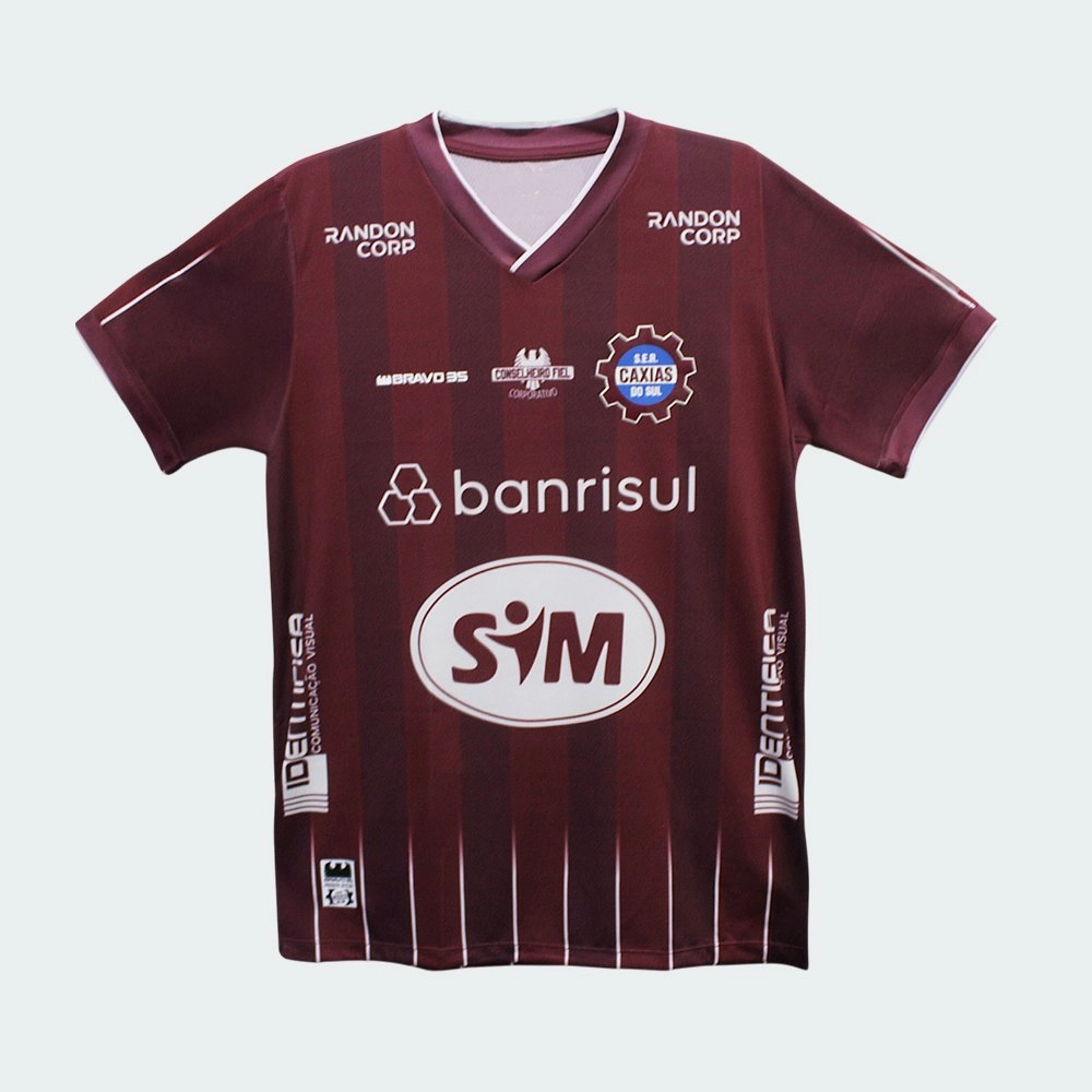 Camiseta Bravo35 S.E.R Caxias Oficial Grena - masculino - bordo
