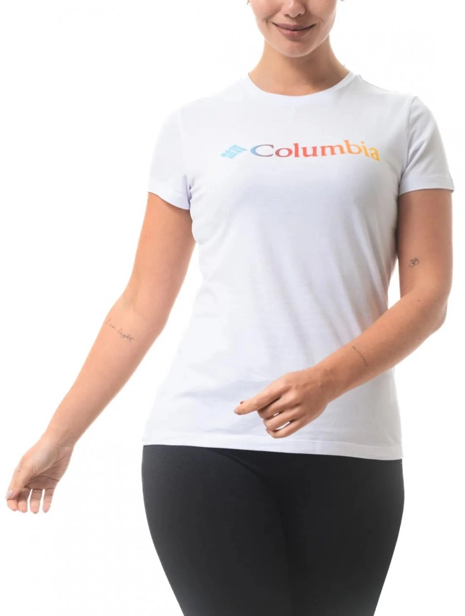 Camiseta Columbia Sun Trek Graphic Ii - feminino - branco