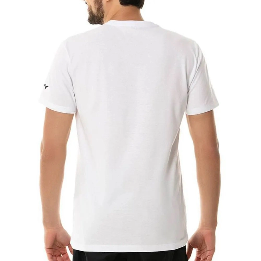 Camiseta Mizuno Big Logo - masculino - branco e preto